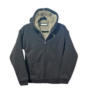 Abercrombie kids faux fur lined jacket size 13/14